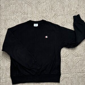 Champion Men's Black M Crewneck Sweatshirt